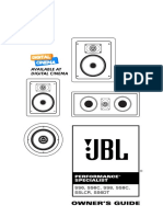 JBL SS8 Speakers Manual Digitalcinema