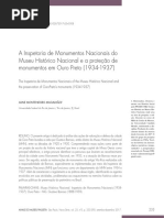 A Inspetoria de Monumentos Nacionais Do Museu Historico