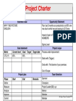 Six Sigma Project Charter Template 