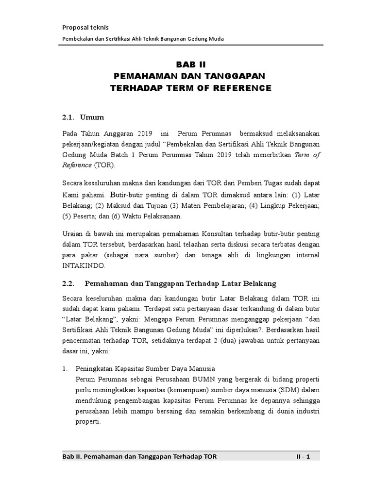 Bab Ii Pemahaman Dan Tanggapan Terhadap Kak