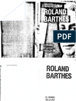 El grano de la voz. Roland Barthes