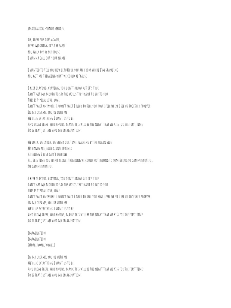 Lirik lagu imagination pdf