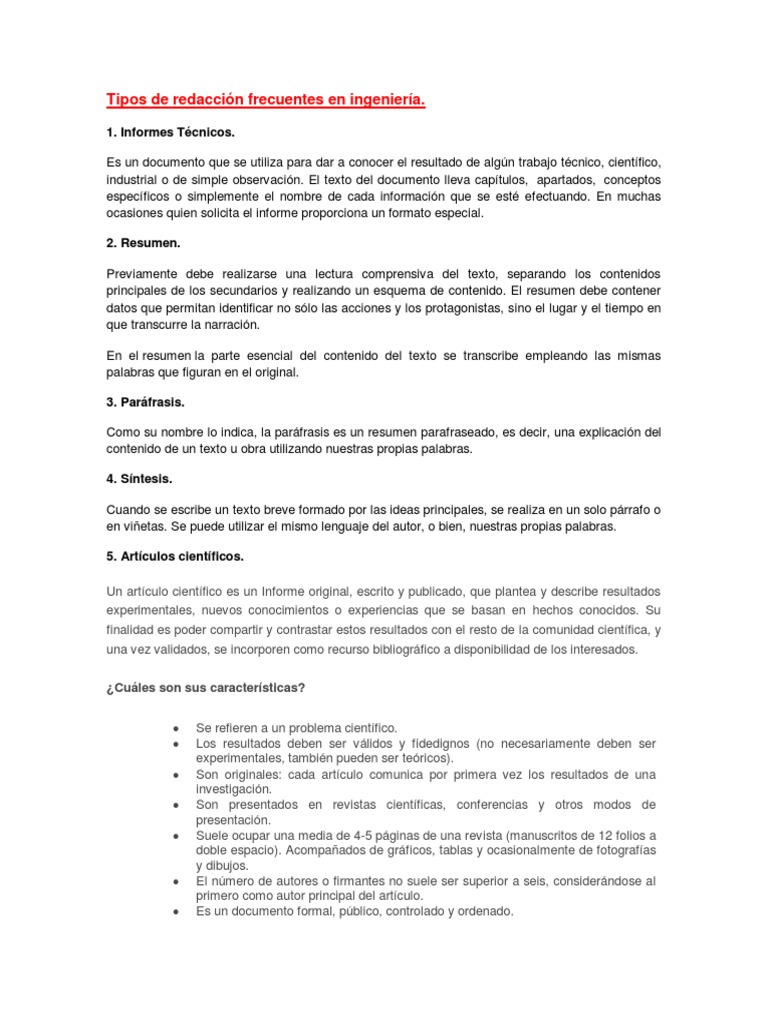 Redacción en Ingeniería | PDF | Ensayos | Ciencia cognitiva