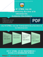 Ley de Transparencia y Accespa La Información Pública - Gobierno Electrónico