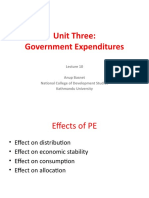 Unit Three: Government Expenditures: Anup Basnet National College of Development Studies Kathmandu University