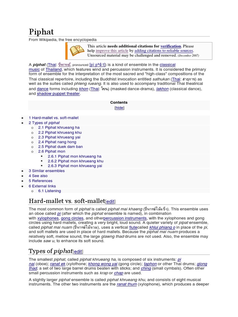 Piphat Docx Musical Instruments Entertainment General