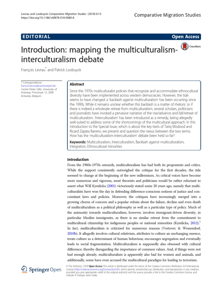 Levrau-Intro - Mapping The Multiculturalism Interculturalism Debate ...