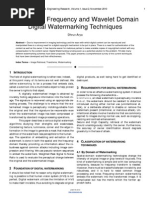 Download A Survey of Frequency and Wavelet Domain Digital Watermarking Techniques by IJSER   ISSN 2229-5518  SN42315485 doc pdf