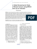 Computer Aided Screening for Early Detection of Breast Cancer Using BRCA Gene as an Indicator