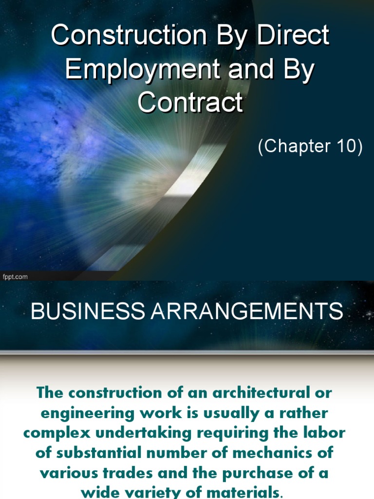 Direct Employment in Construction Contracts | PDF | Construction ...