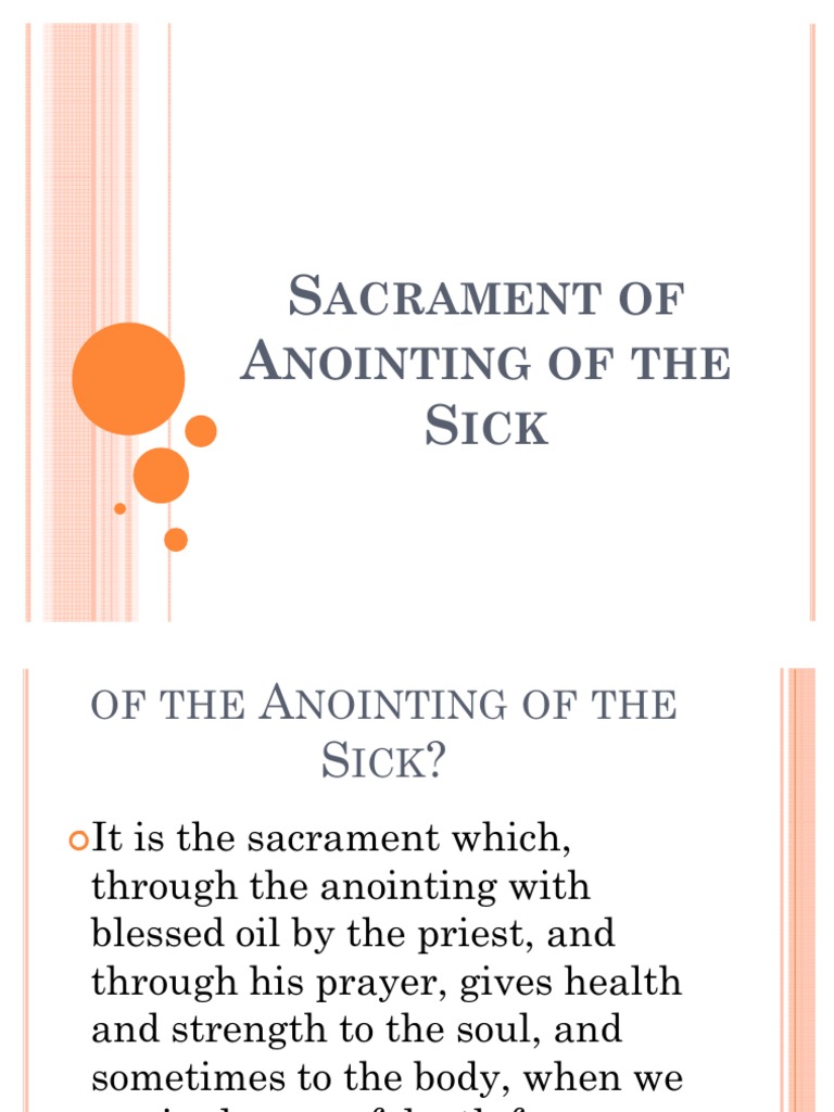 Anointing of the Sick Explained | PDF | Ancient Mediterranean Religions ...