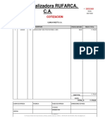 Cotizacion Comercializadora Rufarca, C.A. 30-07-2019 - 2