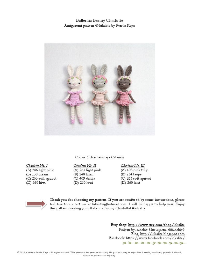 crochet ballerina bunny