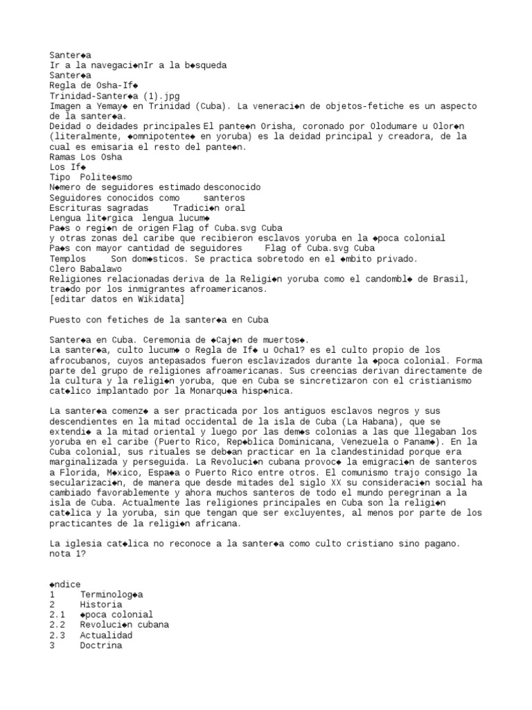La Santería Pdf Religión Y Creencia