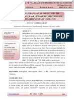 Broccoli Sulforaphane An Insight Into The Analytical Aspect and Uv Spectroscopic Method Development and Validation