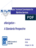 Enavigation - A Standards Perspective: Radio Technical Commission For Maritime Services