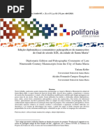 Edição diplomática e comentários paleográficos de manuscritos do final do século XIX, da cidade de Santa Maria