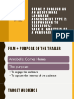 Persuasive Text Analysis On Film Trailer