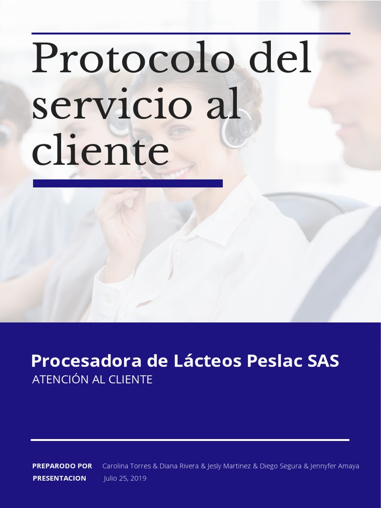 Protocolo de Atención al Cliente Peslac | PDF