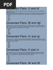 Consonant Pairs EXAMPLE
