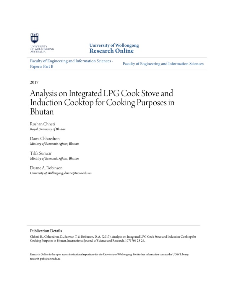 LPG vs Induction Cooktops in Bhutan | PDF | Liquefied Petroleum Gas ...