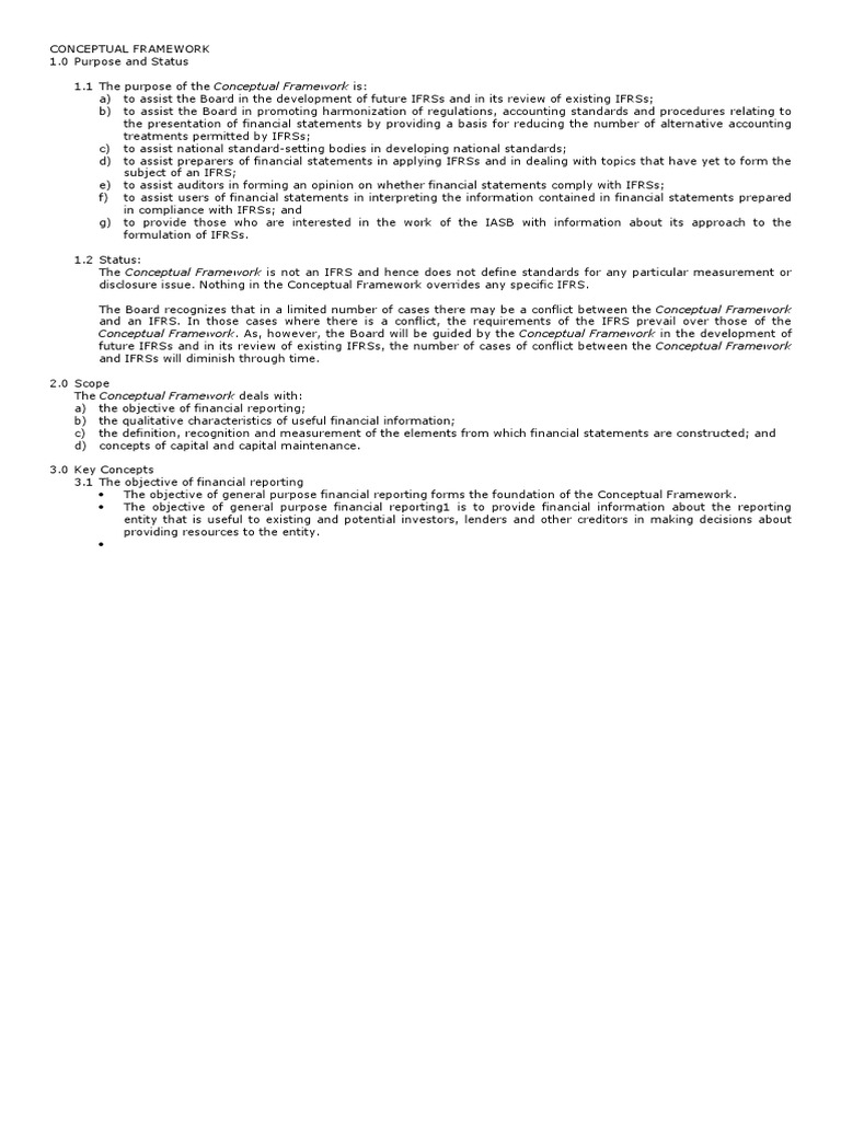 Conceptual Framework for IFRS Development | PDF | International ...