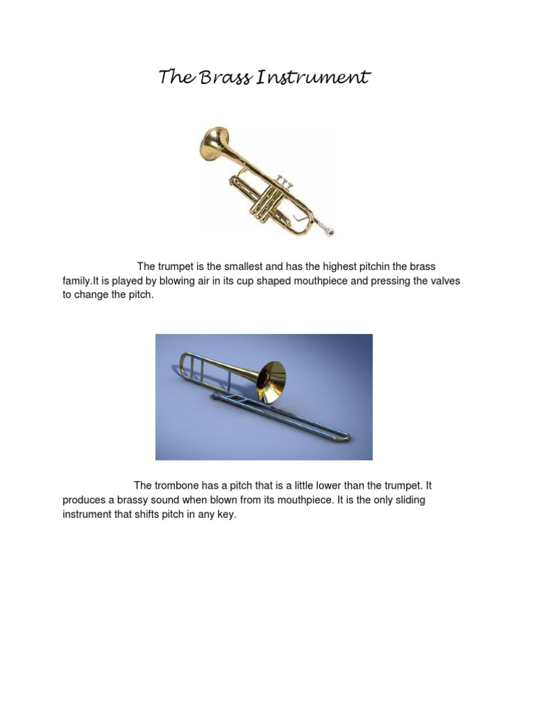 The Brass Instrument PDF Woodwind Instruments Brass Instruments