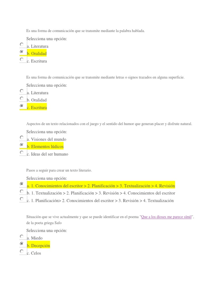 Modulo 4 Prepa En Linea Pdf Don Quijote Comunicación