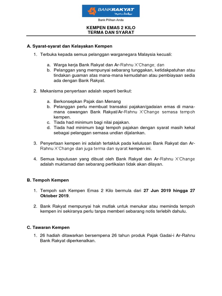 Bank Rakyat Pdf