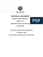 Cover Page Individual Assignment