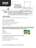 Evaluación. Fuerza y Movimiento