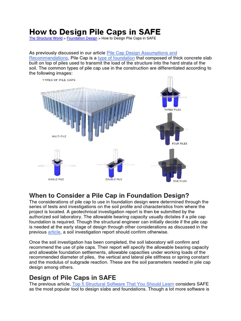 Pilecap Design in SAFE | PDF | Deep Foundation | Foundation (Engineering)