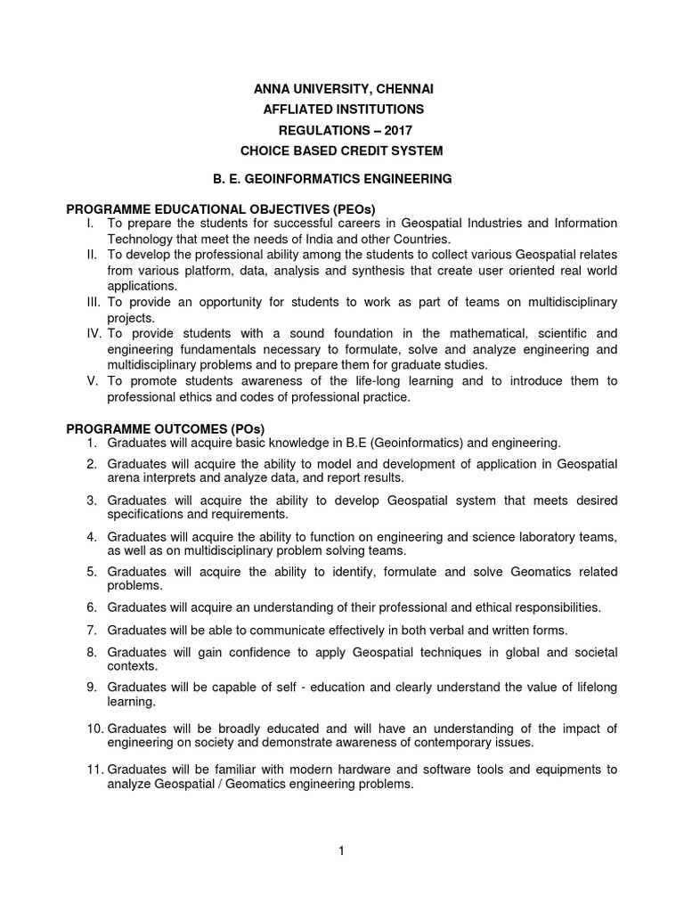 Anna University, Chennai Affliated Institutions Regulations - 2017 ...