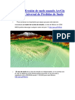 Análisis de Erosión de Suelo Usando ArcGis