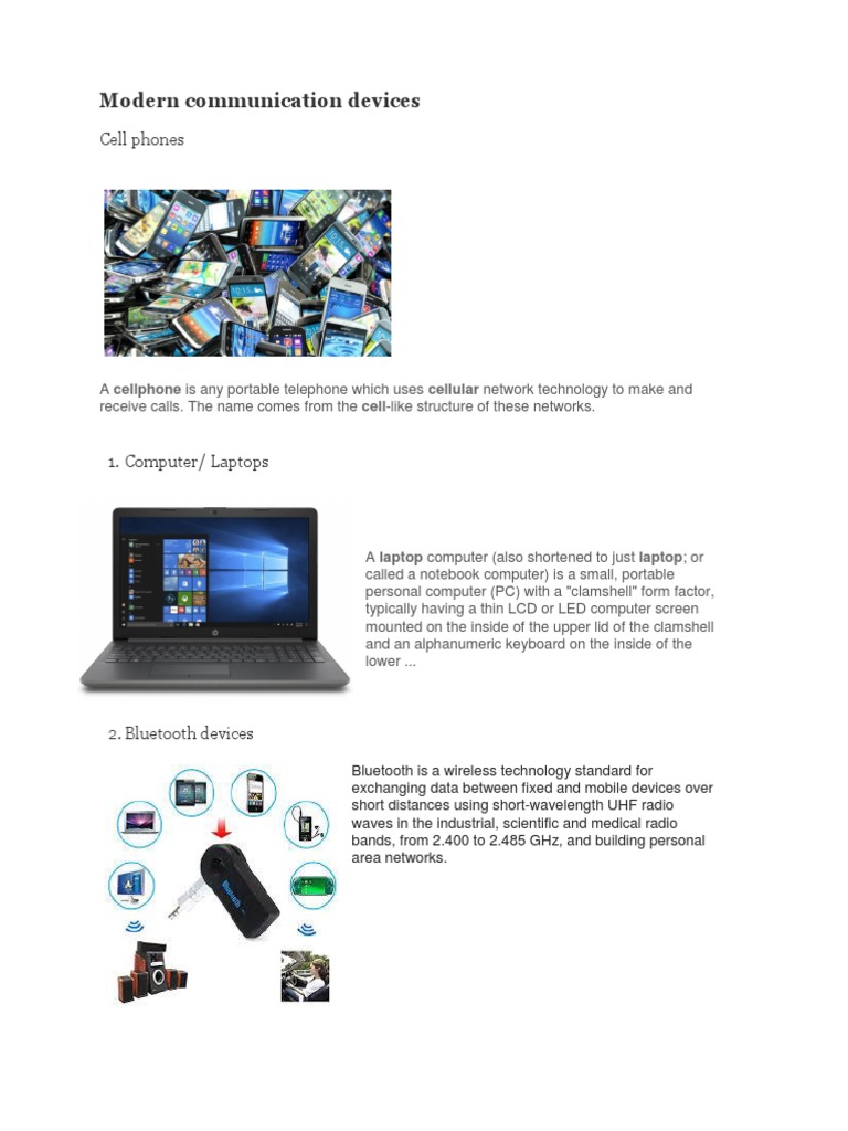10 Modern Communication Devices Are PDF Fax Radio