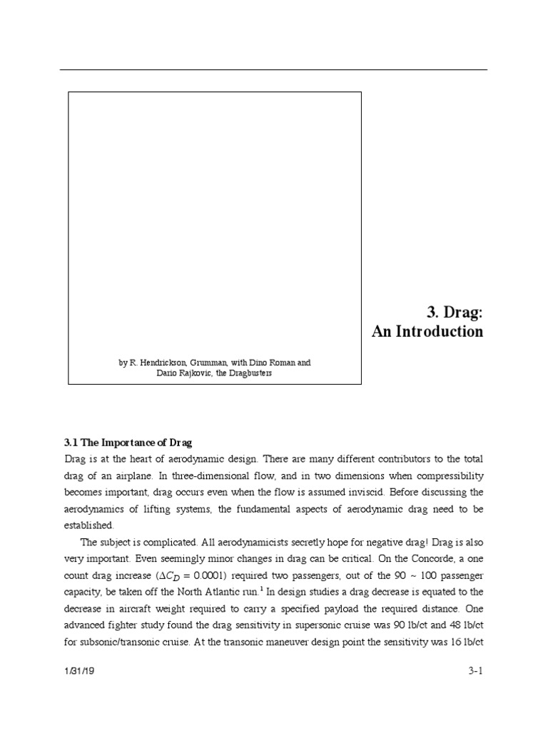 Drag: An Introduction: 3.1 The Importance of Drag | PDF | Drag (Physics ...