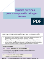  Expresiones Críticas para comprender el Inglés Técnico científico 