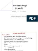 Web Technology (Unit-2) : HTML, Css and XML