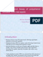 Extraction and Assay of Polyphenol Oxidase From Red Apple: Sharanya Sheshadri. (1BM16BT033) - Soumyadeep S. (1BM16BT035)