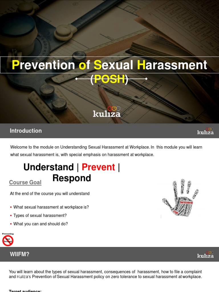 POSH Training For HR | PDF | Sexual Harassment | Harassment