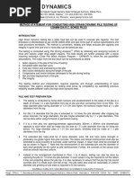 Method Statement For Conducting High Strain Dynamic Pile Testing of 1200Mm Dia R.C. Bored Piles