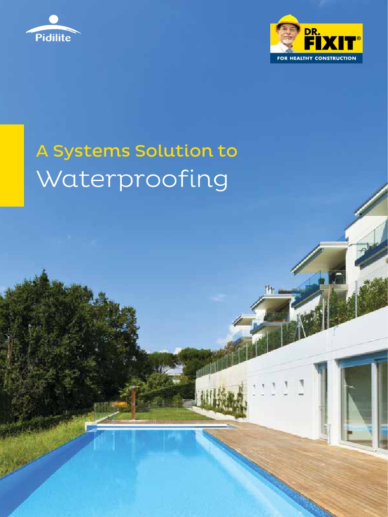 Dr. Fixit Waterproofing Solutions Guide | PDF | Adhesive | Concrete