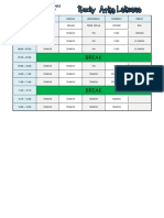 Semerster 1 Lesson Schedule