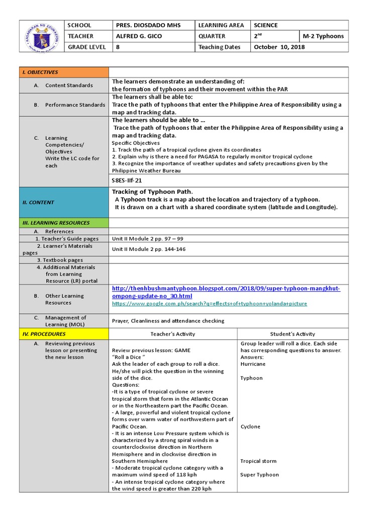 Tracking Typhoons in Science Class | PDF | Tropical Cyclones | Tropics