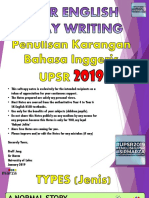 2019 UPSR English Essay Writing