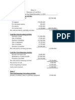 Shine Co. 2018 Cash Flow Statement Analysis