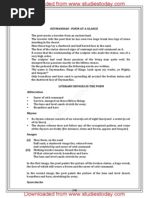 Ozymandias Poem At A Glance Poems Poetry