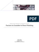 Factors to Consider in Mass Finishing