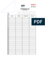 Attendance List