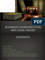 Legal Aspects of Communication